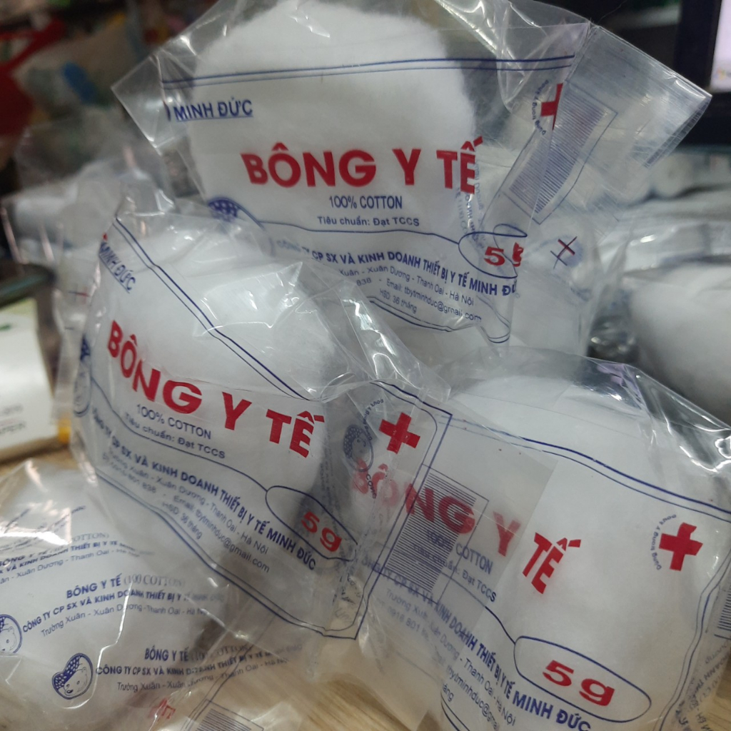 Bông Gói Y Tế 5g Giúp Thấm Nước,Vệ Sinh Rửa Vết Thương