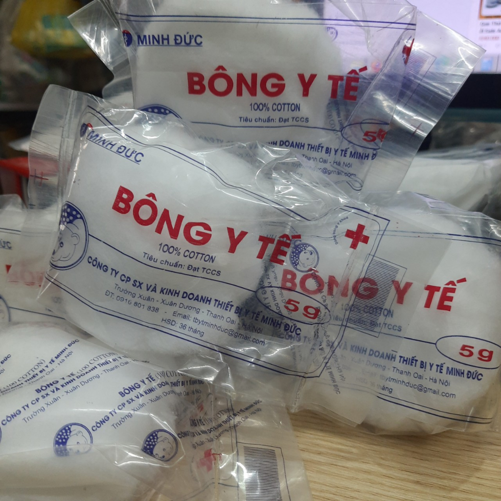 Bông Gói Y Tế 5g Giúp Thấm Nước,Vệ Sinh Rửa Vết Thương