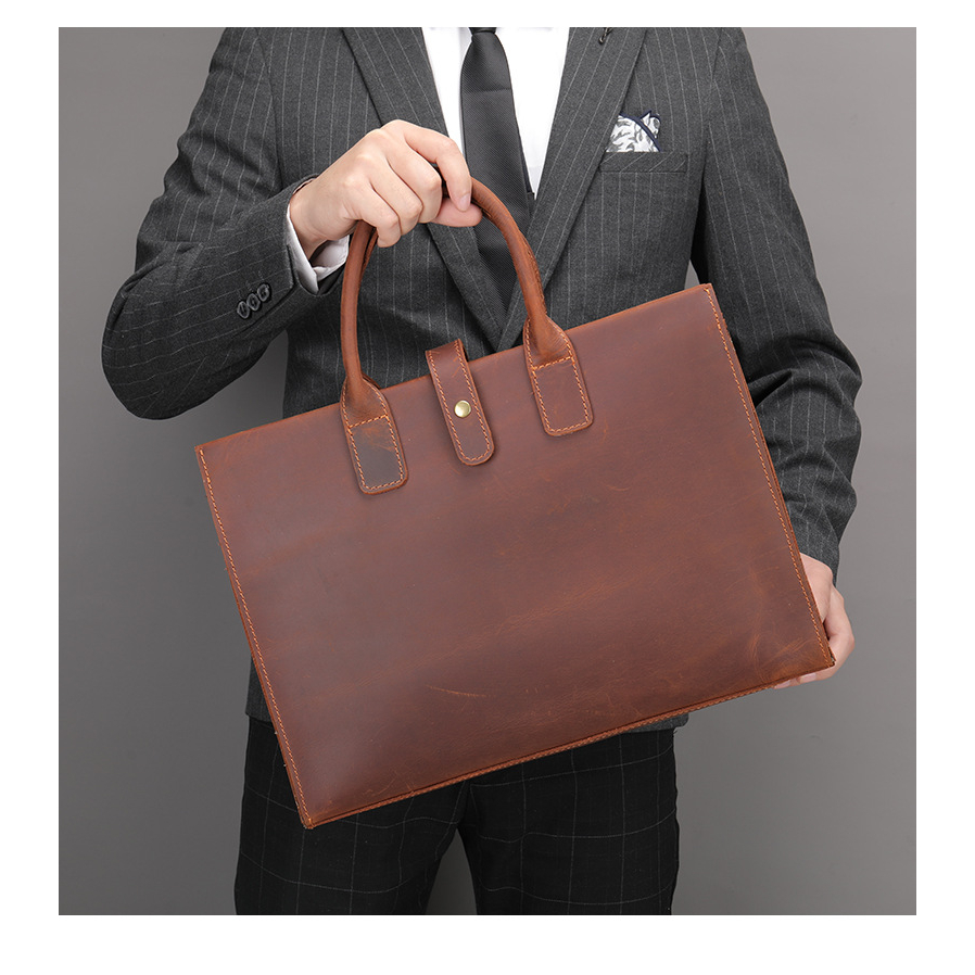 Túi công sở da bò  sáp nguyên miếng TN010