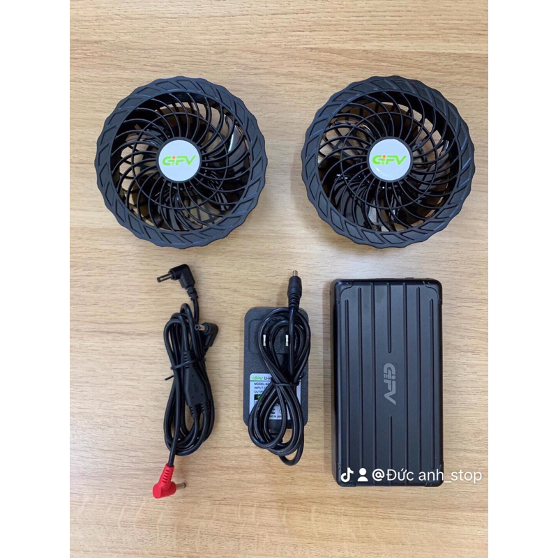 QUẠT ÁO ĐIỀU HOÀ 12v KHÔNG CHUỔI THAN HÃNG GIVF