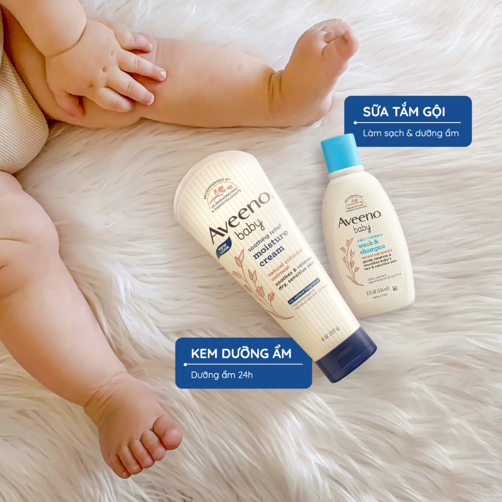 Kem dưỡng Aveeno Baby cho da khô và nhạy cảm 227g - 101016747