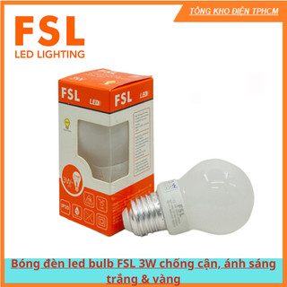Bóng đèn led bulb FSL 3W chống cận, ánh sáng trắng & vàng - Hàng chính hãng