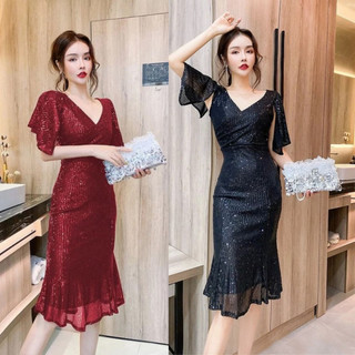 Đầm body kim sa đuôi cá đi tiệc