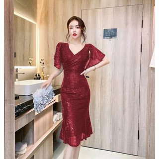 ĐẦM BODY KIM SA ĐUÔI CÁ ĐI TIỆC