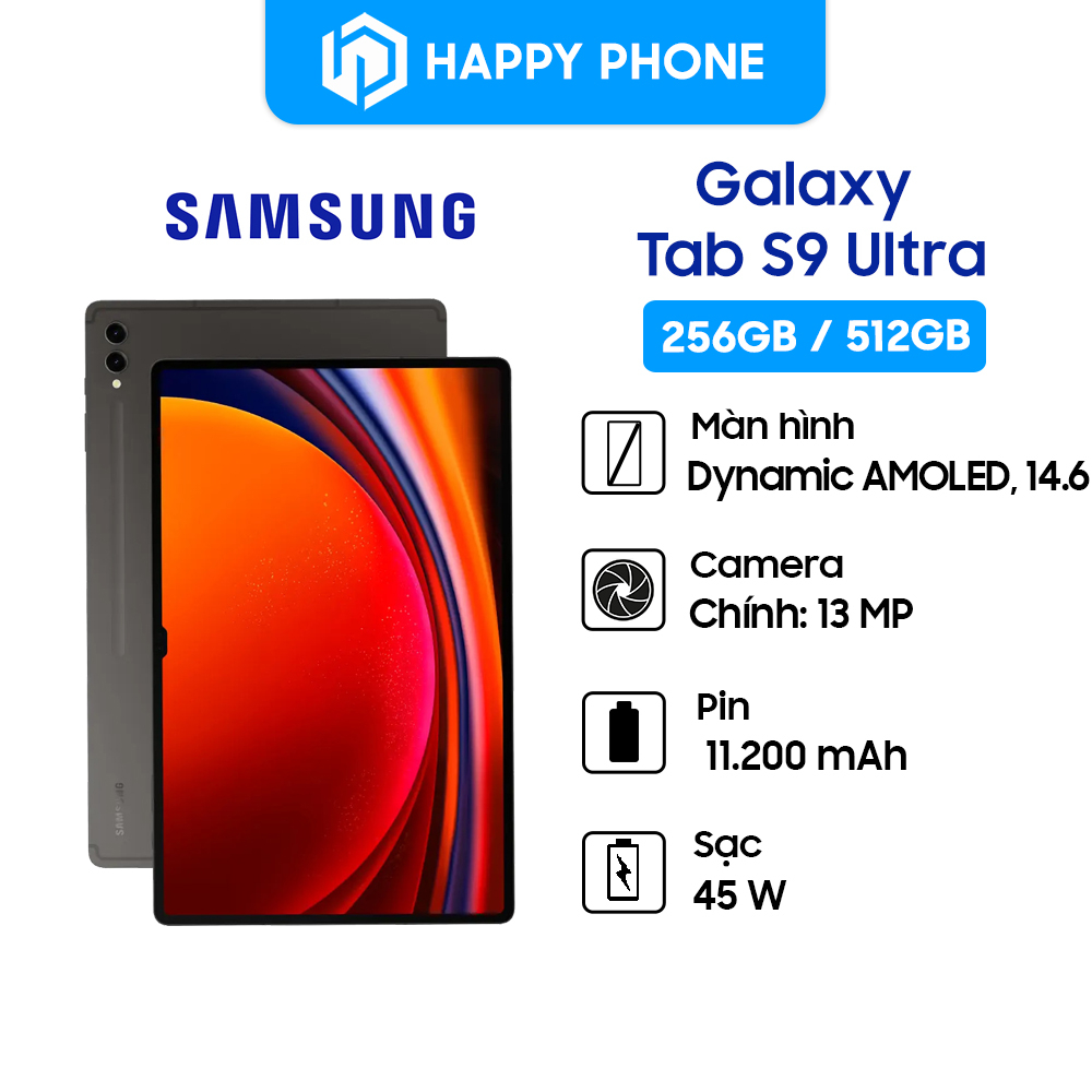 Máy tính bảng Samsung Galaxy Tab S9 Ultra - Hàng Chính Hãng, Mới 100%, Bảo Hành 12 Tháng