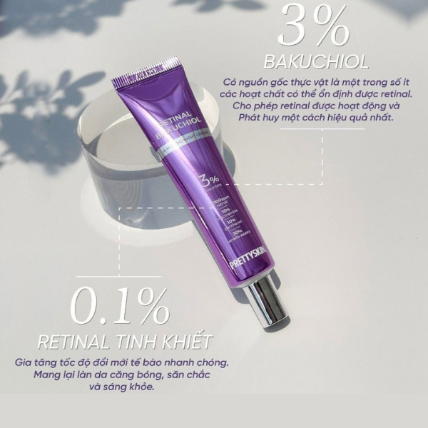 Prettyskin ,Retinol, kem dưỡng Pretty Skin retinal bakuchiol A-mazing night cream,tái tạo trẻ hóa , căng bóng đều màu da