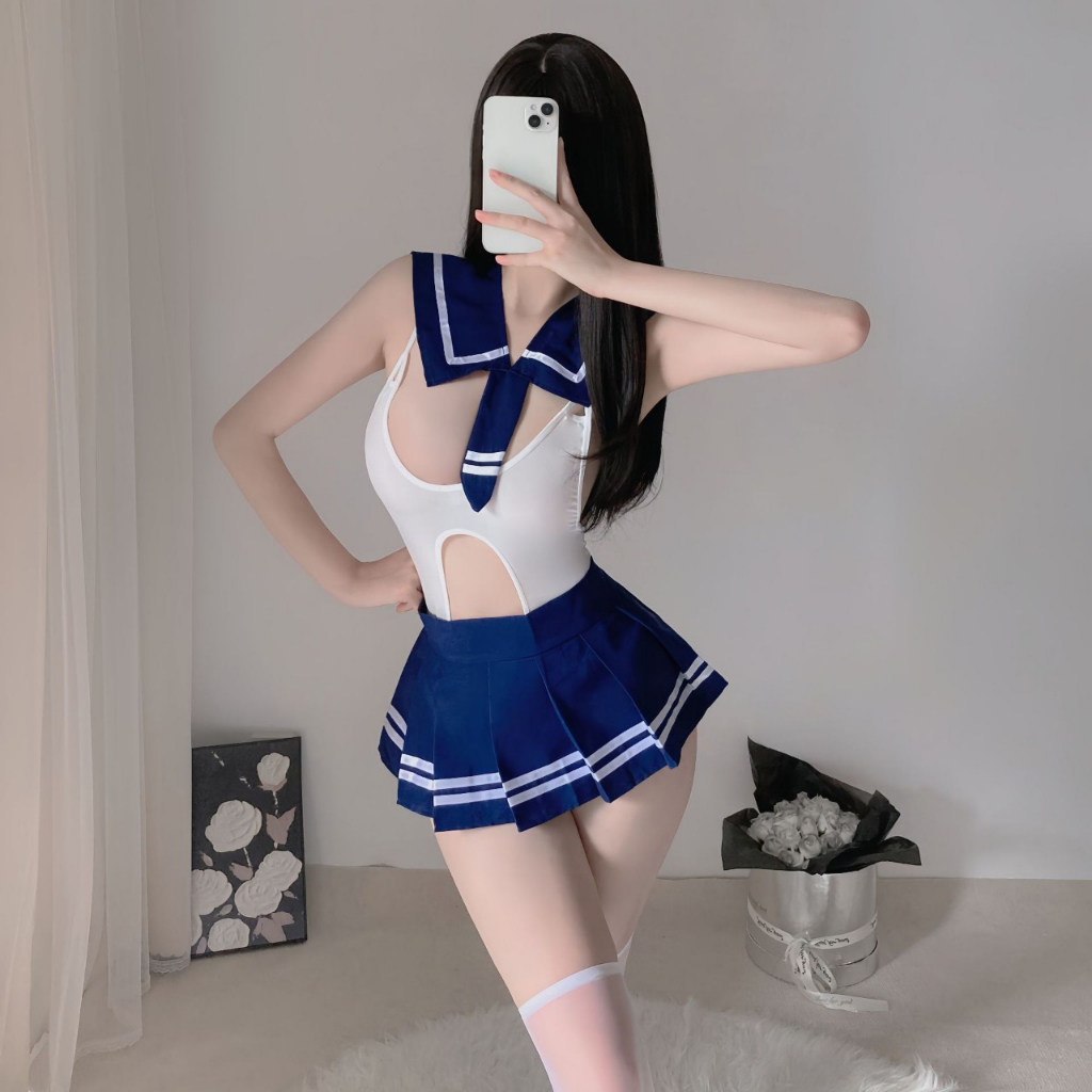 Bộ Cosplay học sinh gợi cảm quyến rũ H661 🕊️ Đồ ngủ hóa trang nữ gợi cảm 🕊️ Đồ ngủ sexy