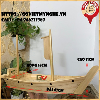[Dài 43cm] Khay gỗ trang trí hải sản-khay gỗ trang trí sushi sashimi-khay gỗ trang trí lẩu hải sản chuyên dụng nhà hàng