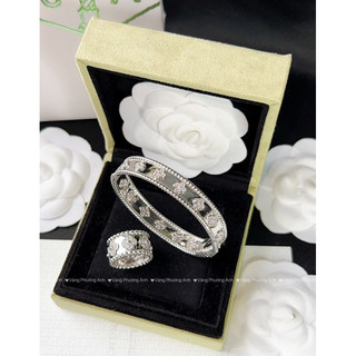 Nhẫn cỏ hoa bạc 925