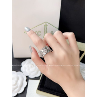 Nhẫn cỏ hoa bạc 925