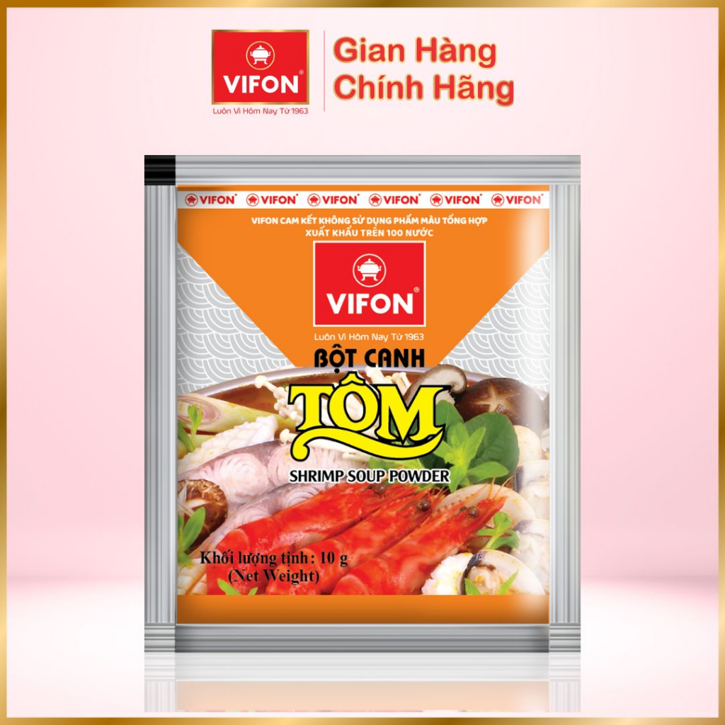 Thùng 480 Gói Bột Canh Tôm VIFON 10g / 1 Gói