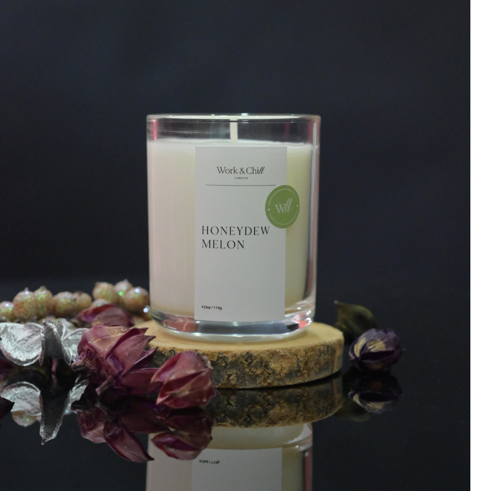 Nến thơm Work & Chill Honeydew melon hương dưa lưới, mật ong và bạc hà