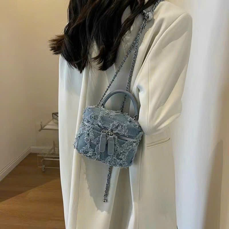 Túi xách cốp mini nữ túi xách nữ đeo chéo 2023 vải bò