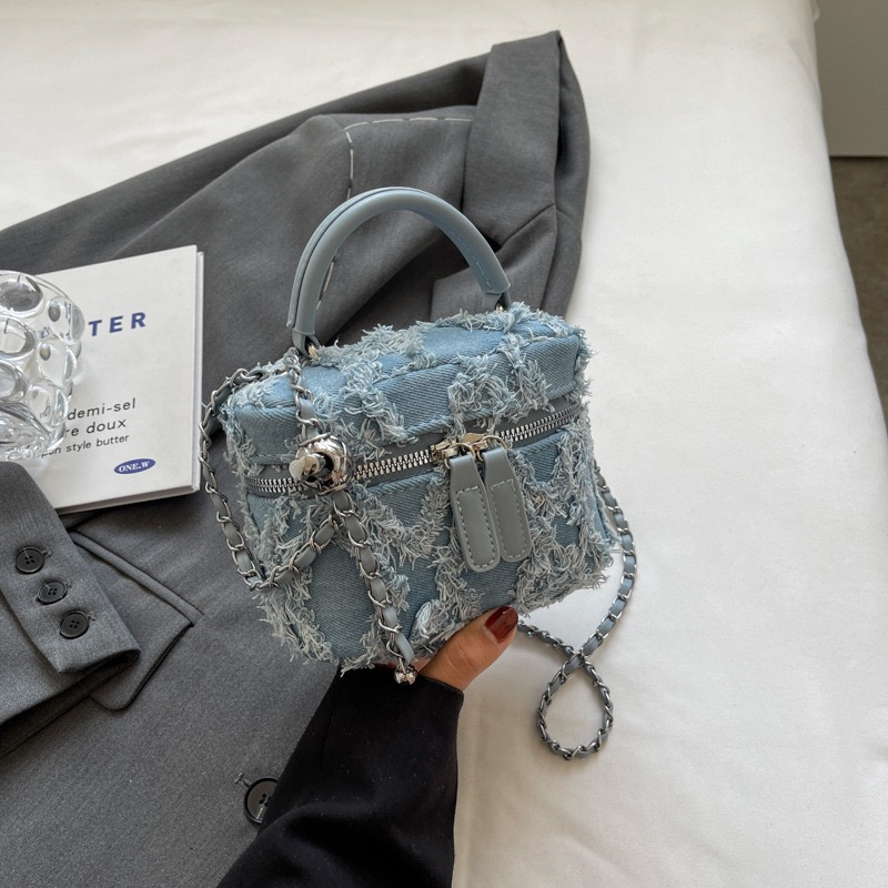 Túi xách cốp mini nữ túi xách nữ đeo chéo 2023 vải bò