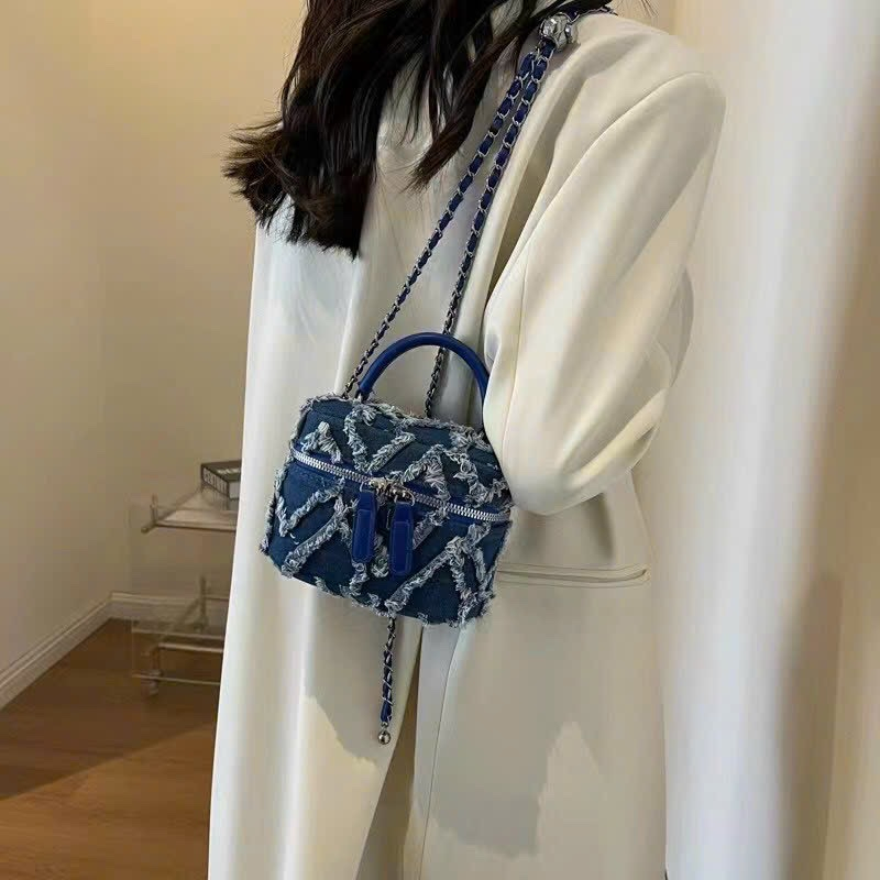 Túi xách cốp mini nữ túi xách nữ đeo chéo 2023 vải bò