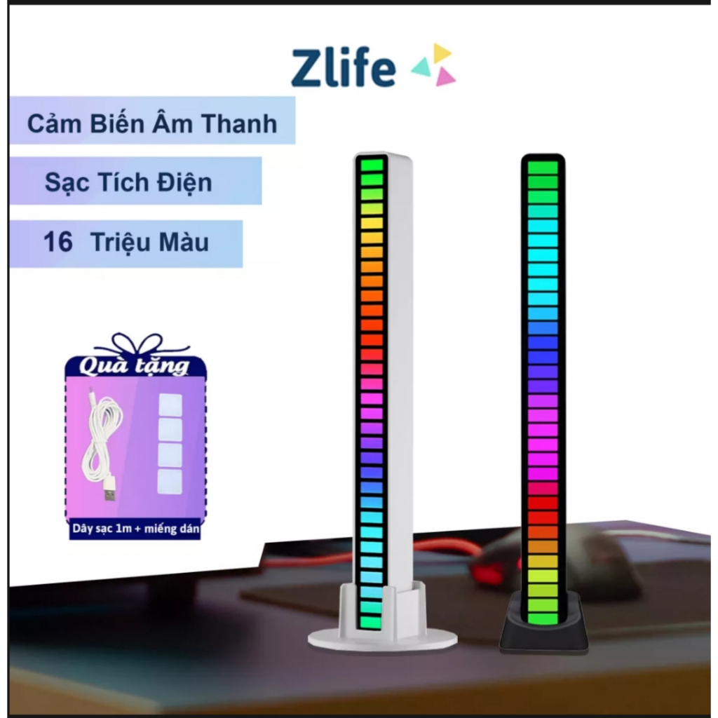 Thanh led RGB nháy theo nhạc 16 TRIỆU MÀU điều khiển bằng cảm biến âm thanh siêu nhạy đèn trang trí decor phòng