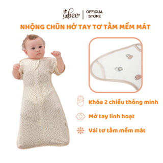 Nhộng Chũn Hở Tay Unbee Cho Bé Sơ Sinh Từ 3-9 Kg Giúp Bé Ngủ Ngon Sâu Giấc