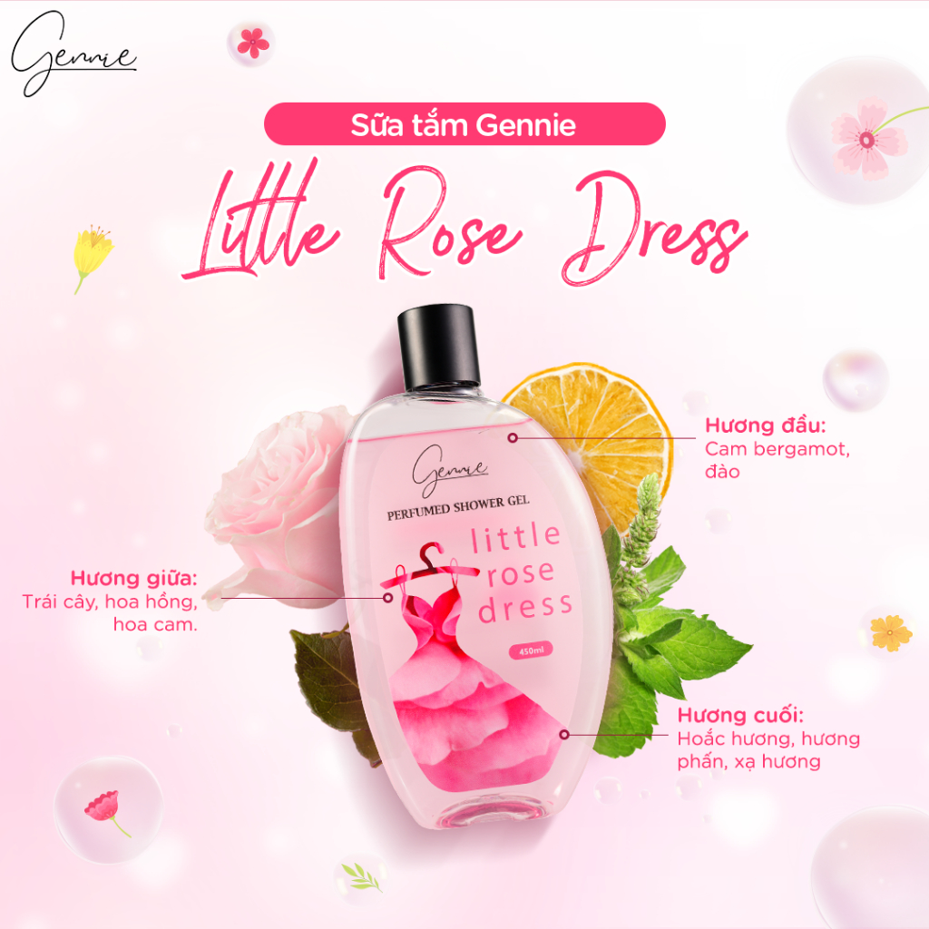 Sữa tắm nước hoa Nữ Gennie Little Dress 450ml lưu hương 4H