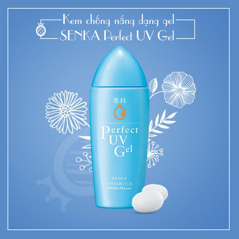 Gel sữa chống nắng dưỡng ẩm, Senka Perfect UV Gel SPF50+/PA++++-Nhật ,