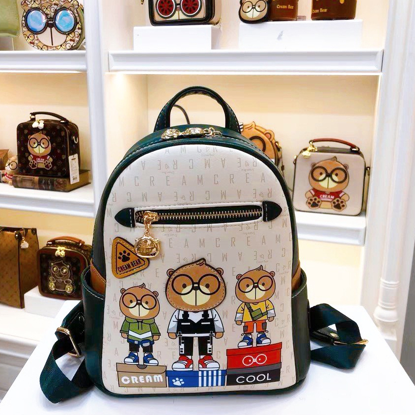 Balo Thời Trang Nữ Sammao & Cream Bear Chất Liệu Cao Cấp Phù Hợp Đi Học Đi Chơi C1220-2