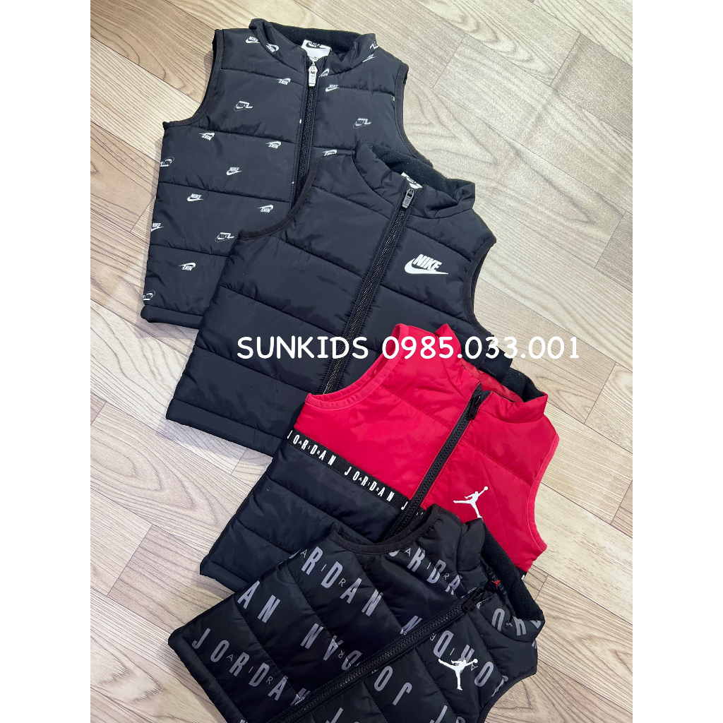 Áo gile phao Niike bé trai nhiều màu