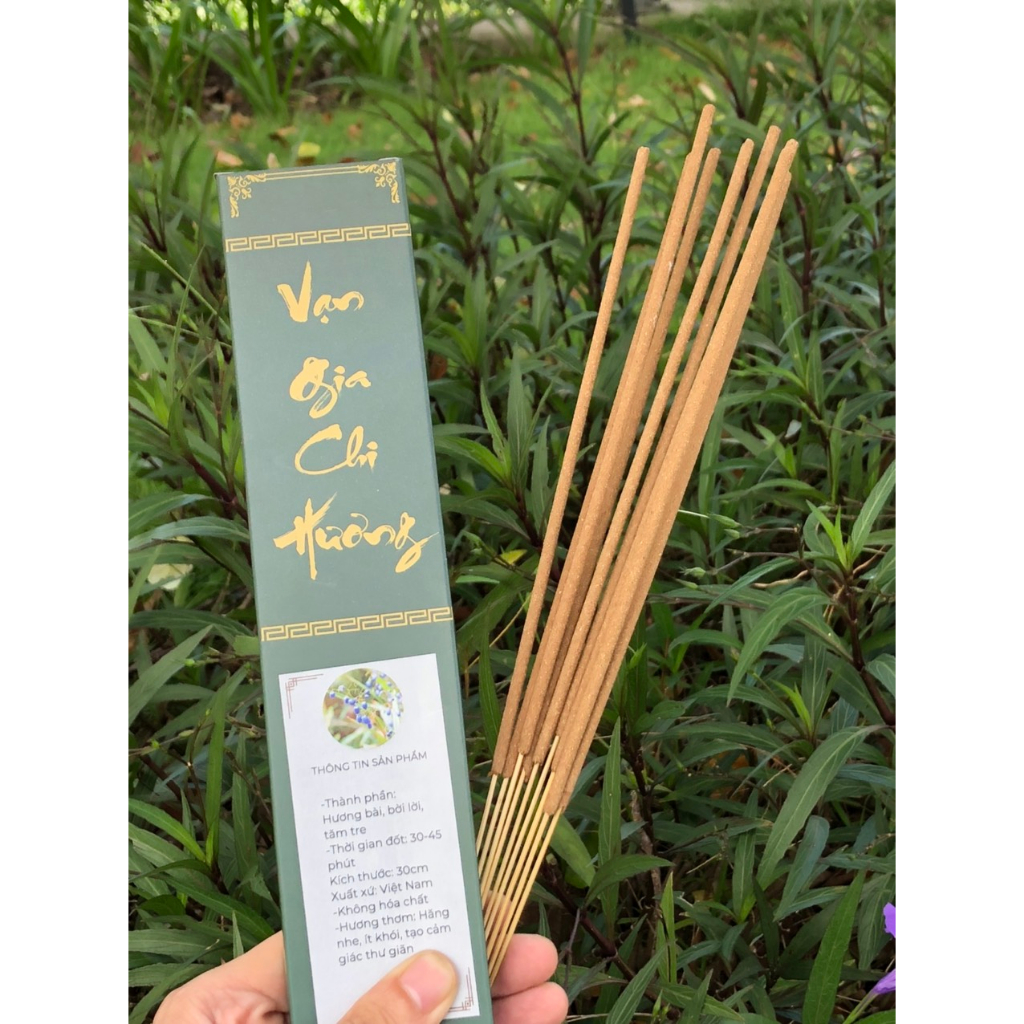 Nhang Có Chân Hương Bài Tự Nhiên Sạch Ít Khói Thủ Công - Hộp 30cm gồm 66-132-198-264 Nén
