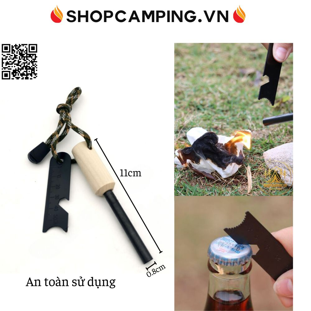 Que đánh lửa sinh tồn, dụng cụ đánh lửa cho cắm trại, leo núi, đi rừng, phượt Camping VietNam
