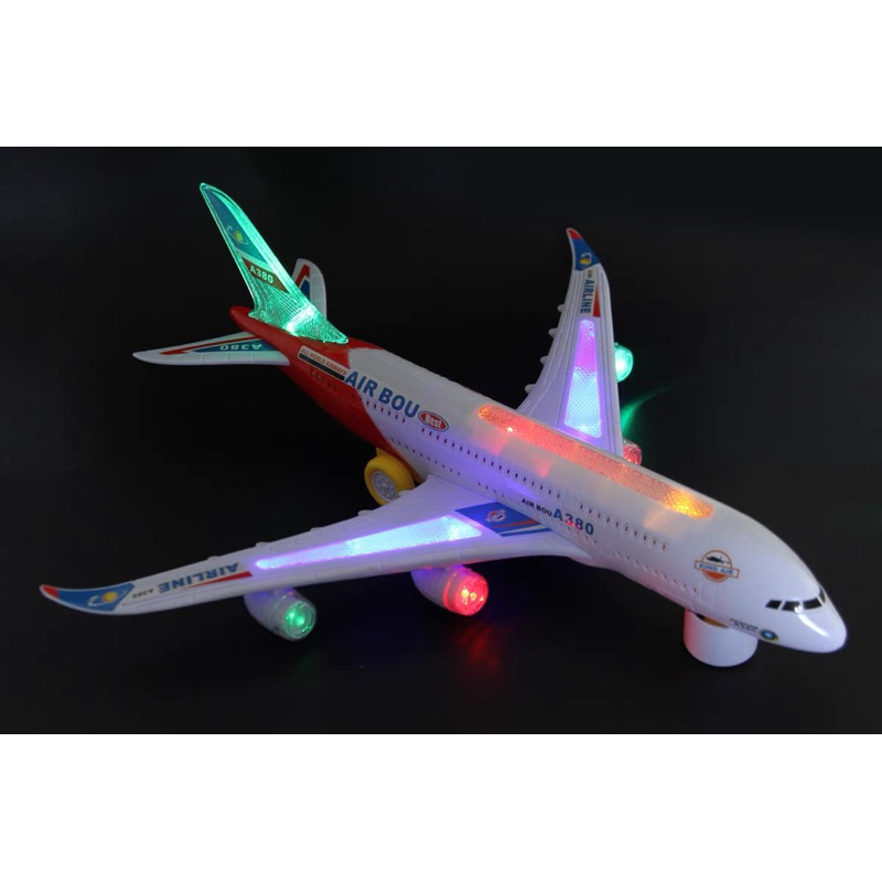 Đồ Chơi Máy bay Air Bus A380 Cỡ Lớn Chạy Pin Có Đèn Và Nhạc 777-10