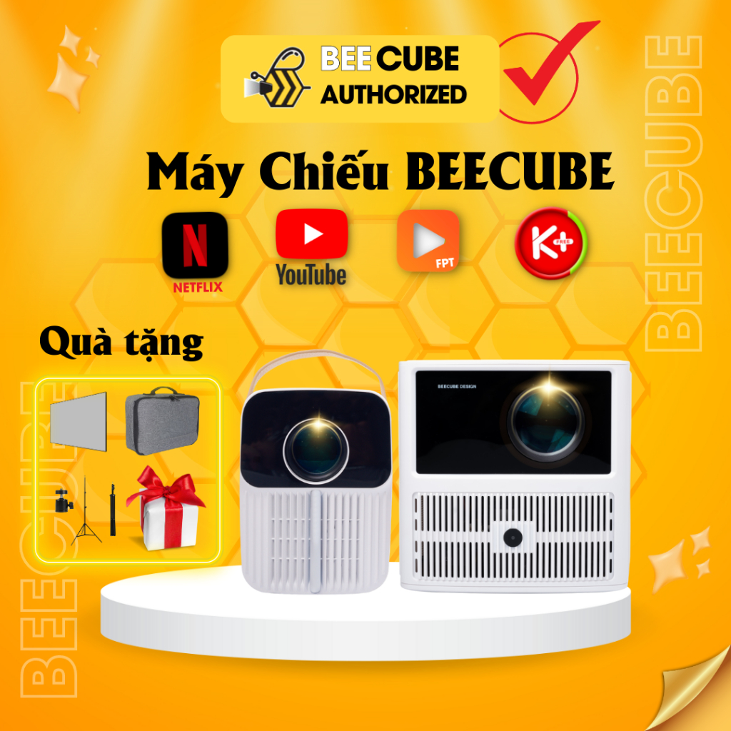 Máy Chiếu Mini BEECUBE X2 Max Gen 4 (2024) Full HD 1080 - Hệ Điều Hành Android TV - Kết nối Wifi Bluetooth