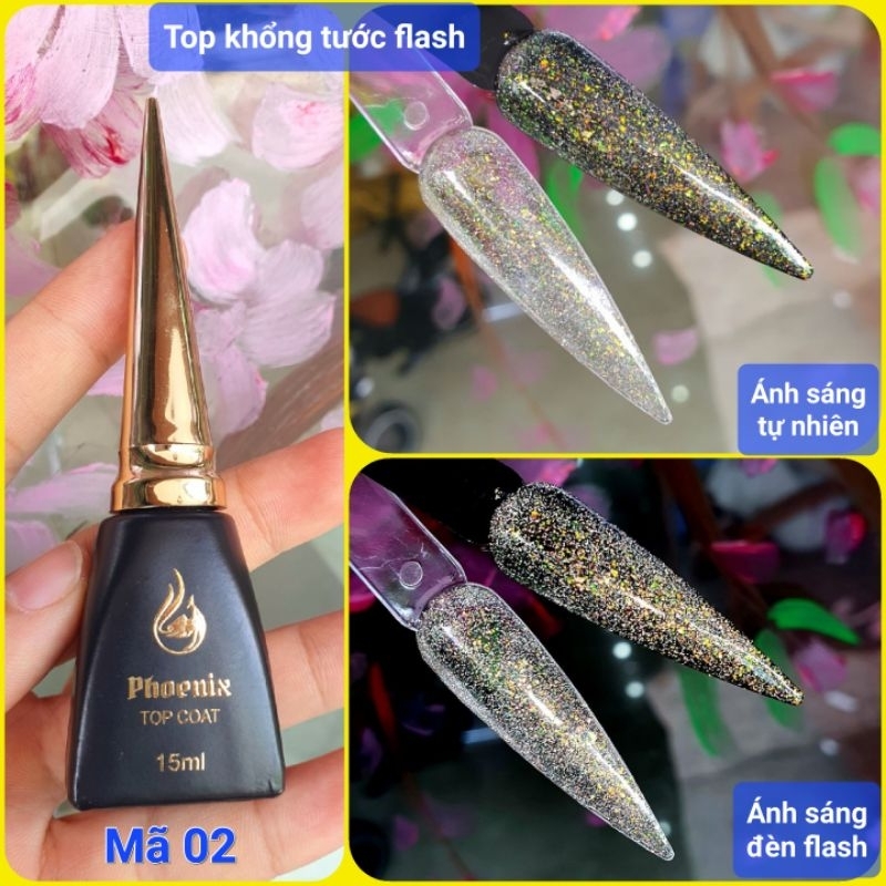 Top nhũ khổng tước flash