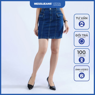 Chân váy jean nữ có túi MESSIJEANS WJA0094-45