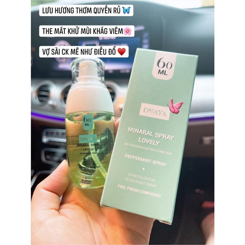 Combo Xịt Khoáng ONAYA 60ml Và Nước Hoa Cô Bé Sexy Love - Khử Mùi Vùng Kín,Thơm Mát, Quyến rũ ONAYA