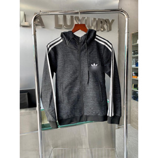 ÁO KHOÁC ADDIDAS 3 SỌC MÀU XÁM CHUỘT