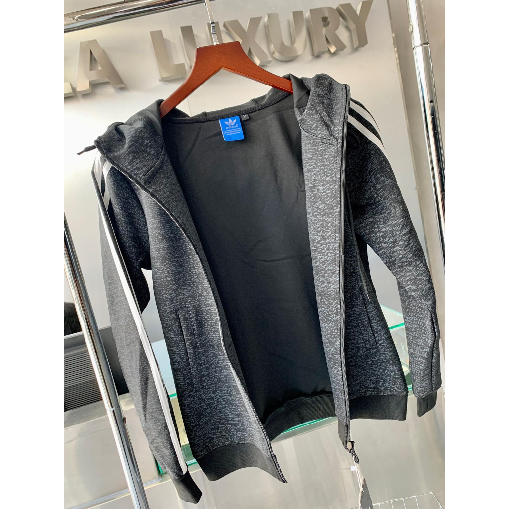 ÁO KHOÁC ADDIDAS 3 SỌC MÀU XÁM CHUỘT
