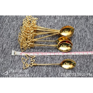 Muỗng nhỏ inox mạ vàng nội địa Nhật