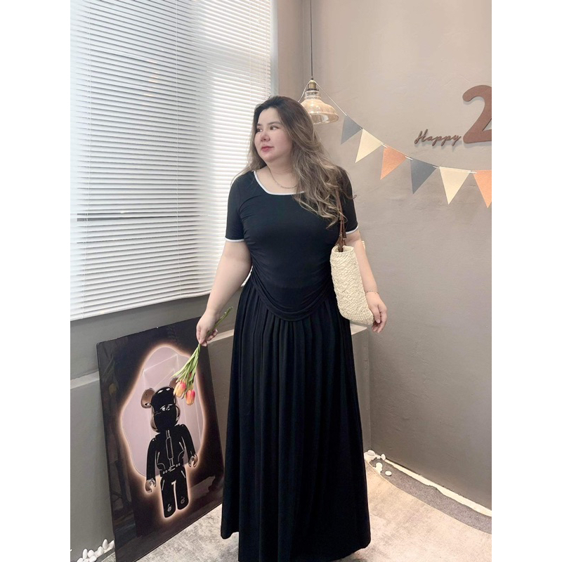 SET ÁO CỔ VUÔNG CHÂN VÁY DÀI BIGSIZE