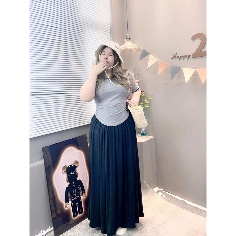 SET ÁO CỔ VUÔNG CHÂN VÁY DÀI BIGSIZE