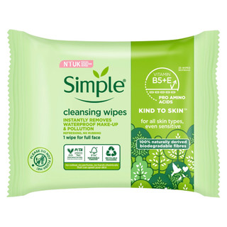 Khăn tẩy trang Simple Kind to skin Cleansing Facial Wipes 25 tờ