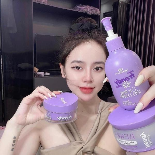 Ủ trắng body, kem ủ trắng body Lên Men Trendy ,Tẩy Tế Bào Chết Body Scrub, Meea Premium giảm thô ráp cho da sần sùi da