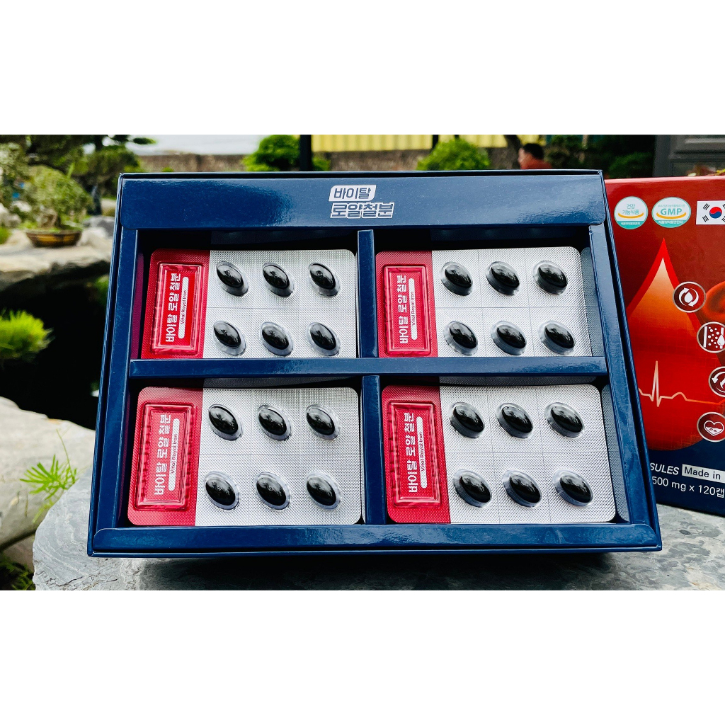 Viên Sắt Bổ Máu Vital Royal Iron KGF Hàn Quốc Hộp 120 Viên, 500mg/ 1 viên