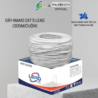 Cuộn cáp mạng Cat 5E LEAD đồng nguyên chất 99.9%, Việt Hàn 305m