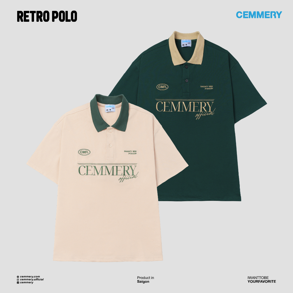 Áo Polo Unisex Local Brand CEMMERY Retro Trendy