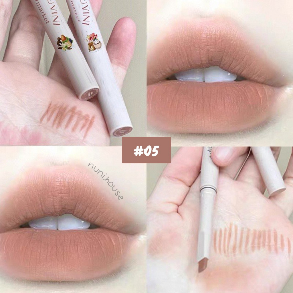 Chì kẻ môi CAPPUVINI mềm mịn nhung lì bền màu dễ kẻ lâu trôi Milk Mist Series Lip Liner