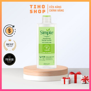 Nước hoa hồng Simple Toner làm dịu và cân bằng độ ẩm cho da - lành tính 200ml