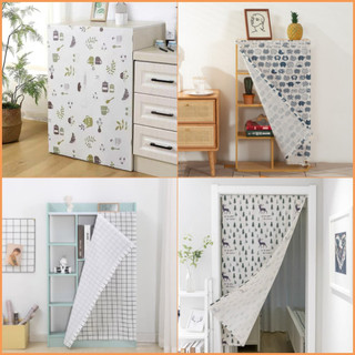 Rèm dán cửa tủ/cửa bếp - Màn Che Vải Canvas không khoan tường nhiều mẫu AG0157