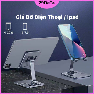 Giá đỡ điện thoại để bàn, kệ để điện thoại ipad may tính bảng bằng kim loại 29deta có thể gấp gon, phụ kiện điện thoại