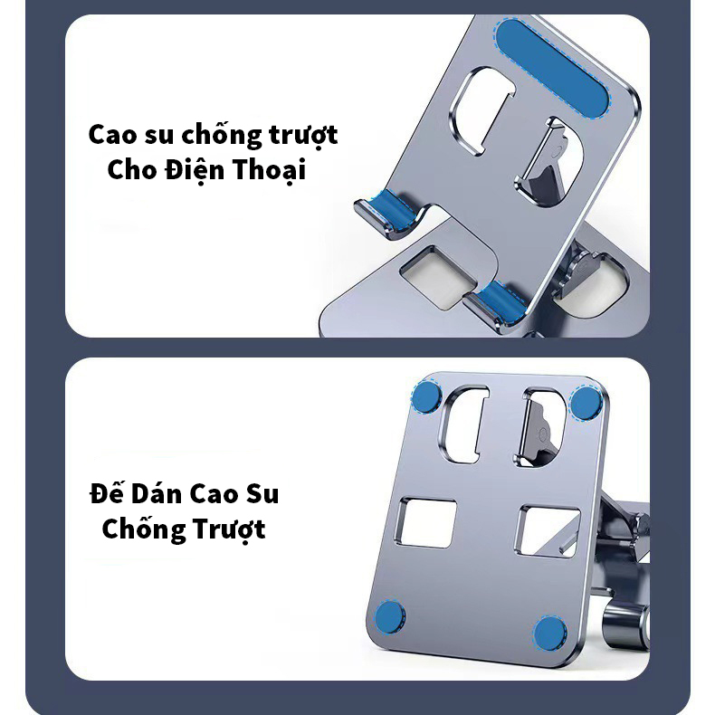 Giá đỡ điện thoại để bàn, kệ để điện thoại ipad may tính bảng bằng nhôm 29deta có thể gấp gon, phụ kiện điện thoại
