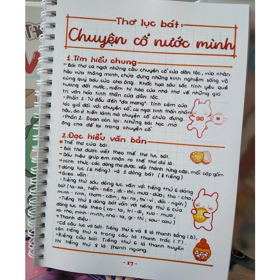 Sổ giấy trang trí văn 6 chương trình KẾT NỐI TRI THỨC TẶNG KÈM BỘ QUÀ CUTE