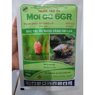 Diệt ốc sên, ốc bưu vàng moi oc 6gr gói 100gr