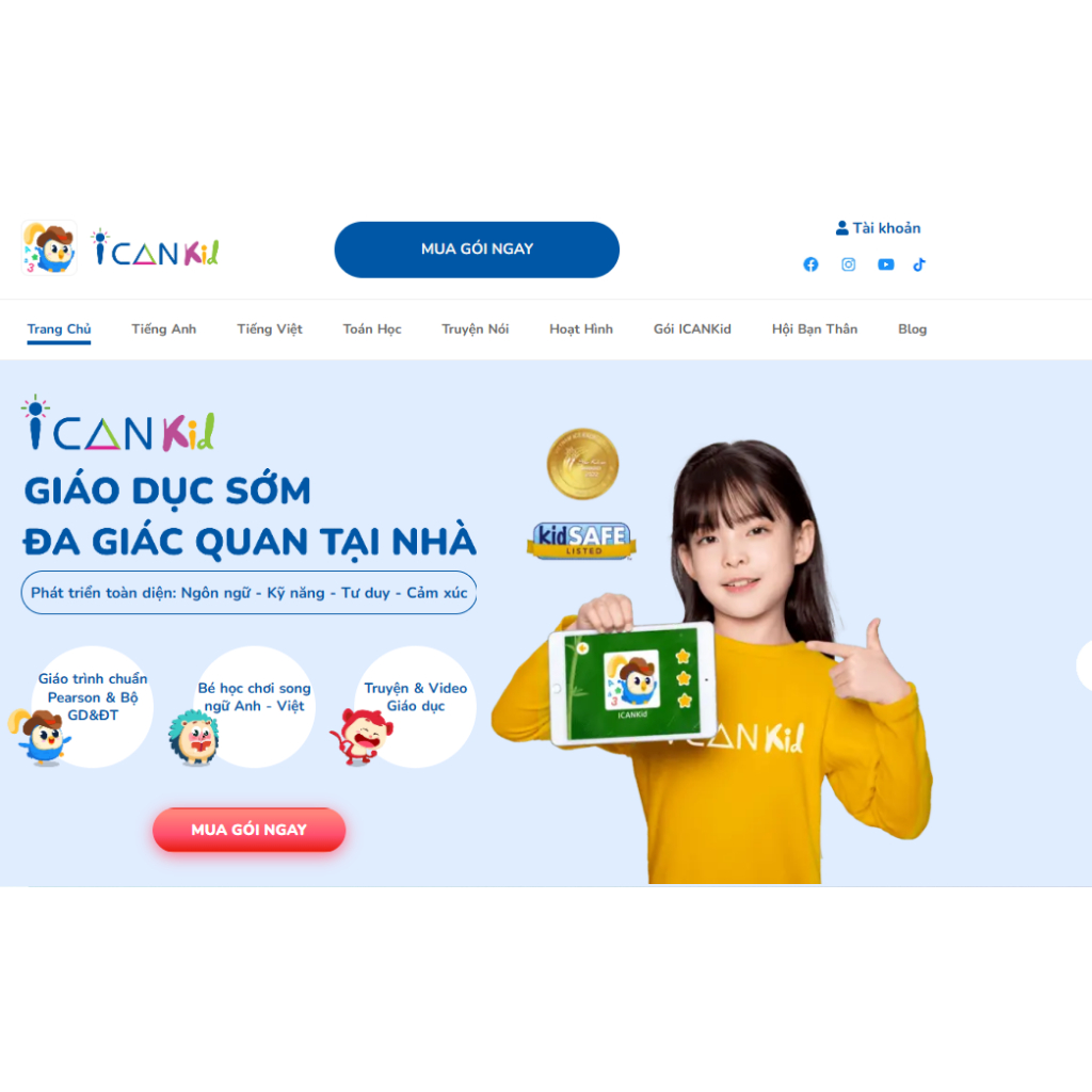 ICANKID 1 năm - Tiếng Anh / Tiếng việt cho trẻ